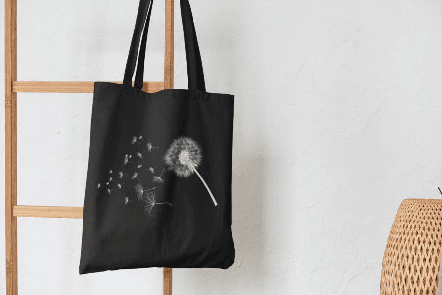 detail taška z bavlny plátená - Púpava mk